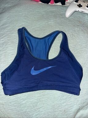 Nike Dri fit Blue reversible Racerback Sports Bra